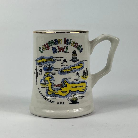 Weatherly Other - Cayman Islands BWI Miniature Novelty Mug Cup Travel Souvenir Caribbean Sea Map